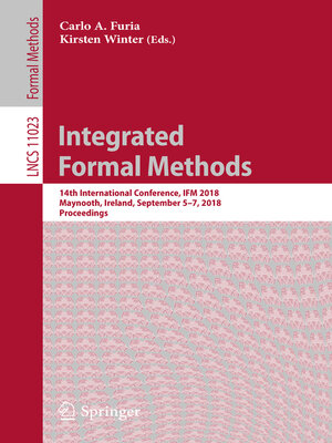 cover image of Integrated Formal Methods